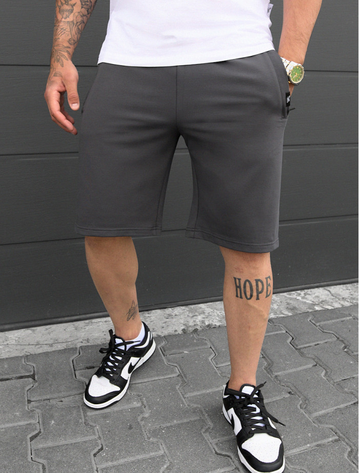 Pantaloni scurți tricotați Staff wh dark gray