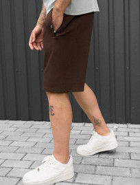 Pantaloni scurți tricotați Staff wh dark brown