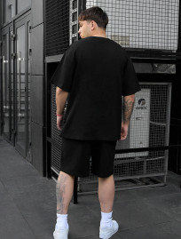 Set de vară tricou + pantaloni scurți Staff vic black oversize