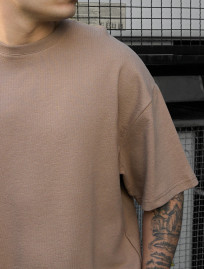 Set de vară tricou + pantaloni scurți Staff vic brown oversize