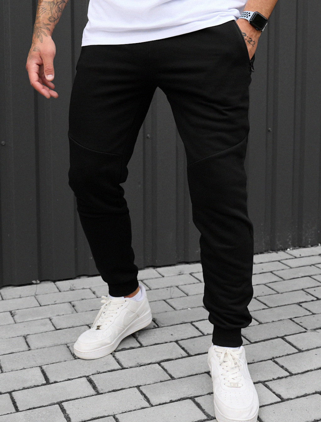 Pantaloni de trening Staff wol black