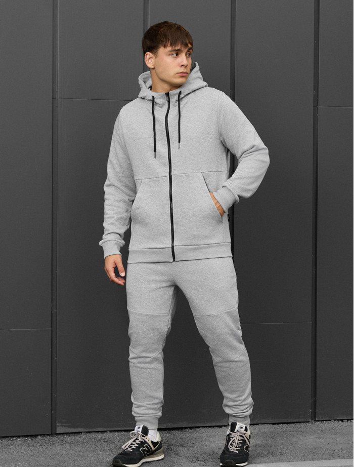 Costum de trening Staff wo zip gray melange