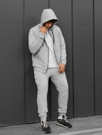 Costum de trening Staff wo zip gray melange
