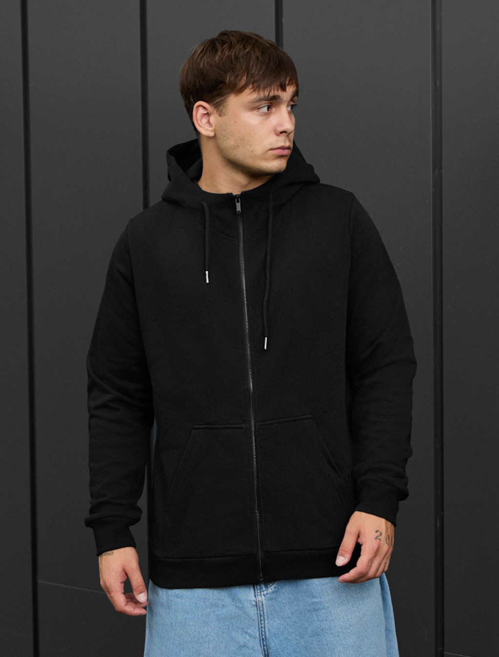 Hanorac Staff di black zip