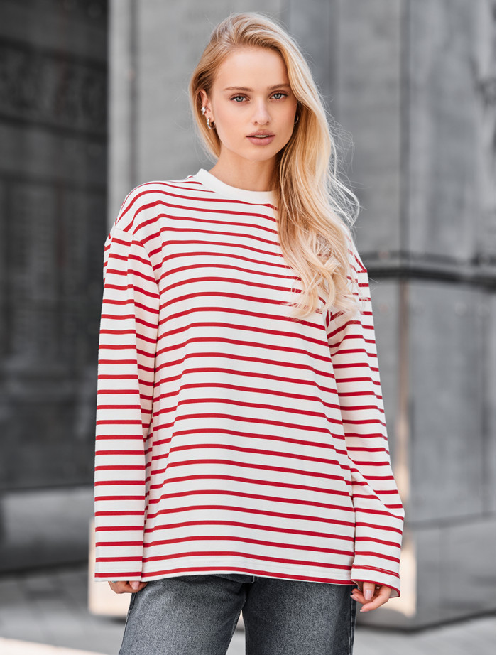 Bluză de damă Staff os bordo & white