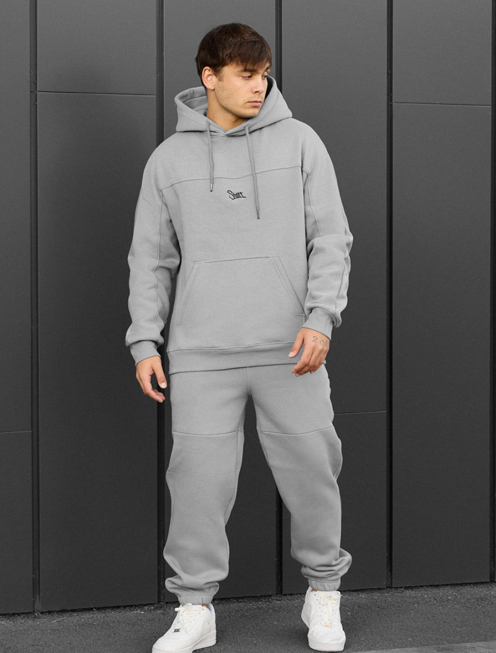 Costum de trening Staff say light gray logo fleece