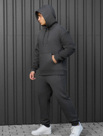 Costum de trening Staff cr dark gray oversize fleece
