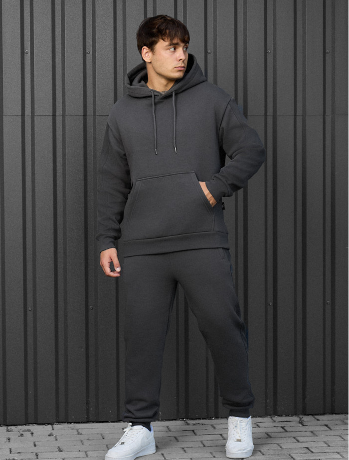 Costum de trening Staff cr dark gray oversize fleece