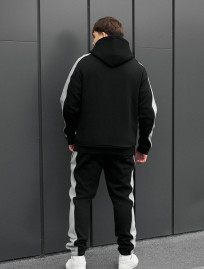 Costum de trening Staff rik black & gray oversize fleece