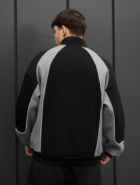 Bluză Staff mi gray & black reflective oversize fleece