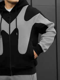 Costum de trening Staff far black & gray oversize fleece