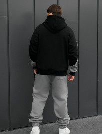 Costum de trening Staff far black & gray oversize fleece