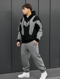 Costum de trening Staff far black & gray oversize fleece