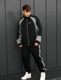 Costum de trening Staff mik logo reflective oversize fleece
