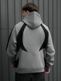 Hanorac Staff gray & black logo oversize fleece