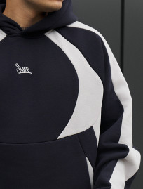 Hanorac Staff navy & light gray logo oversize fleece