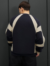 Bluză de trening Staff navy & milk oversize fleece