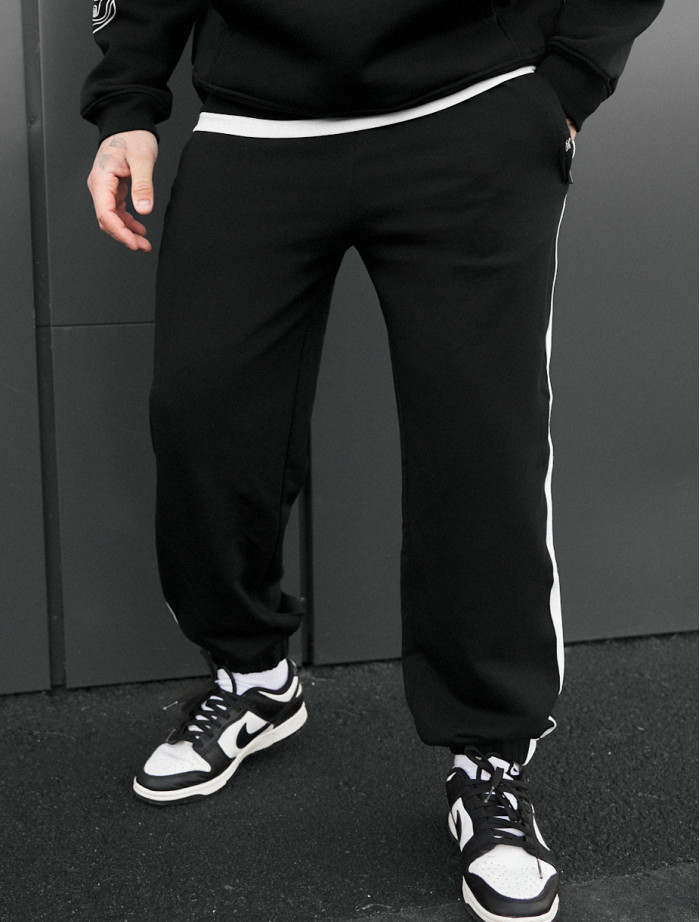 Pantaloni de trening Staff un black lampas