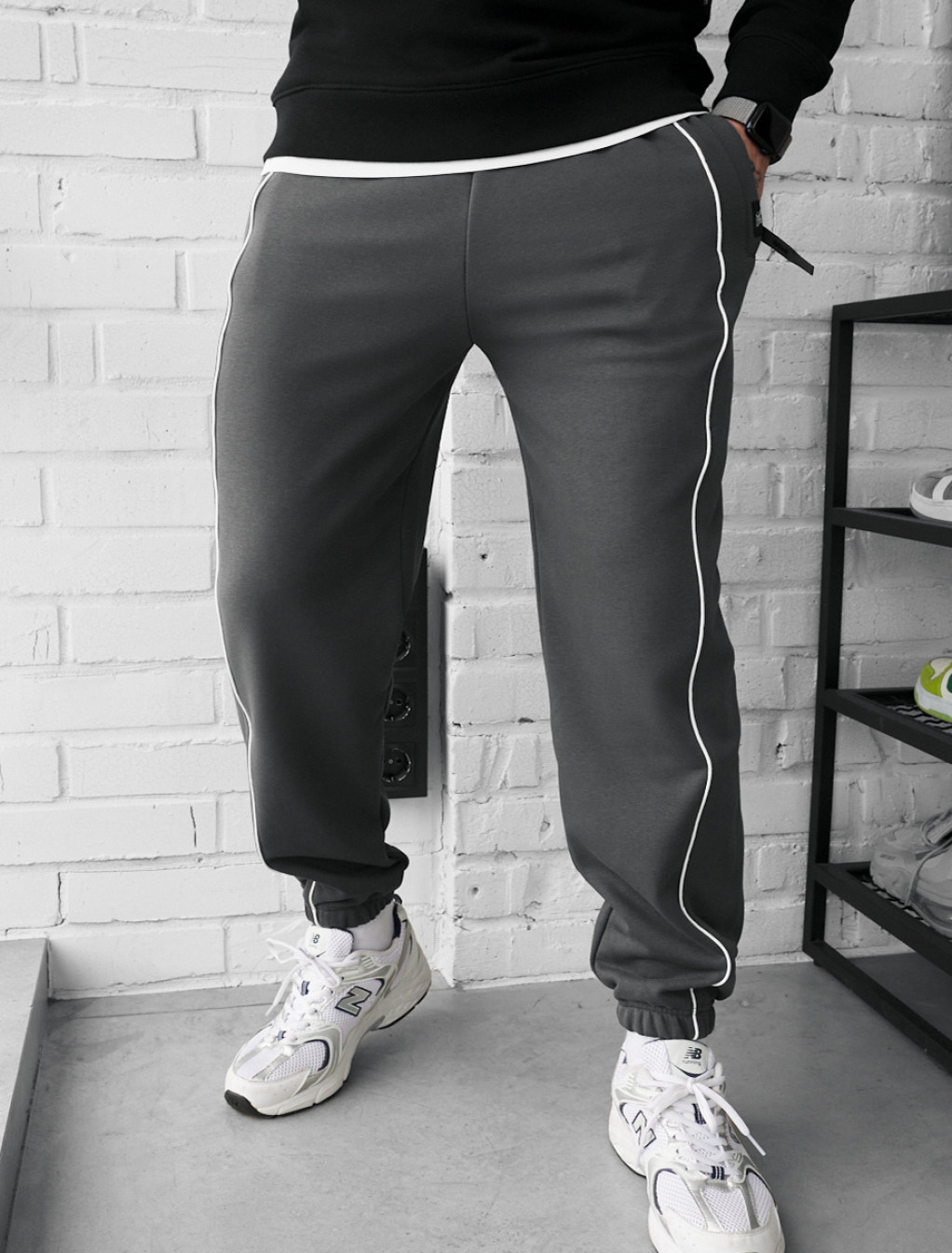 Pantaloni de trending Staff siv dark gray reflective