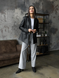 Sacou de damă Staff leather black