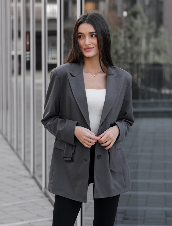 Sacou de damă Staff au gray