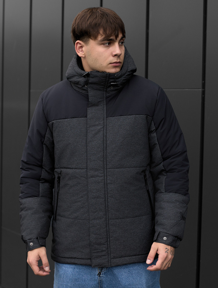 Geacă de iarnă Staff qux black & grahpite