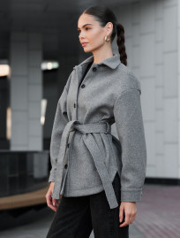 Geacă-cămașă de damă cu blană Staff ma gray