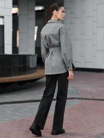 Geacă-cămașă de damă cu blană Staff ma gray