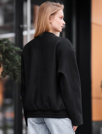 Jachetă bomber de damă Staff lexo black oversize