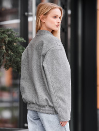 Jachetă bomber de damă Staff lexo gray oversize