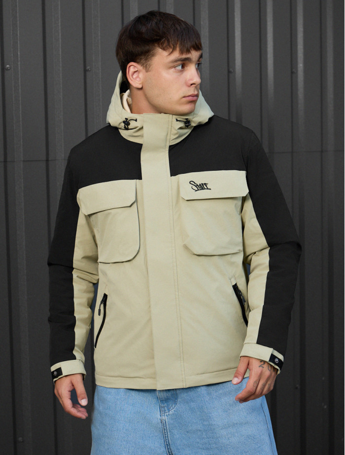 Geacă Staff quor black & light olive