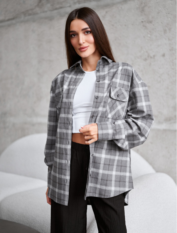 Cămașă de damă Staff mir gray oversize