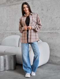 Cămașă de damă Staff mir brown oversize