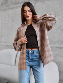 Cămașă de damă Staff mir brown oversize