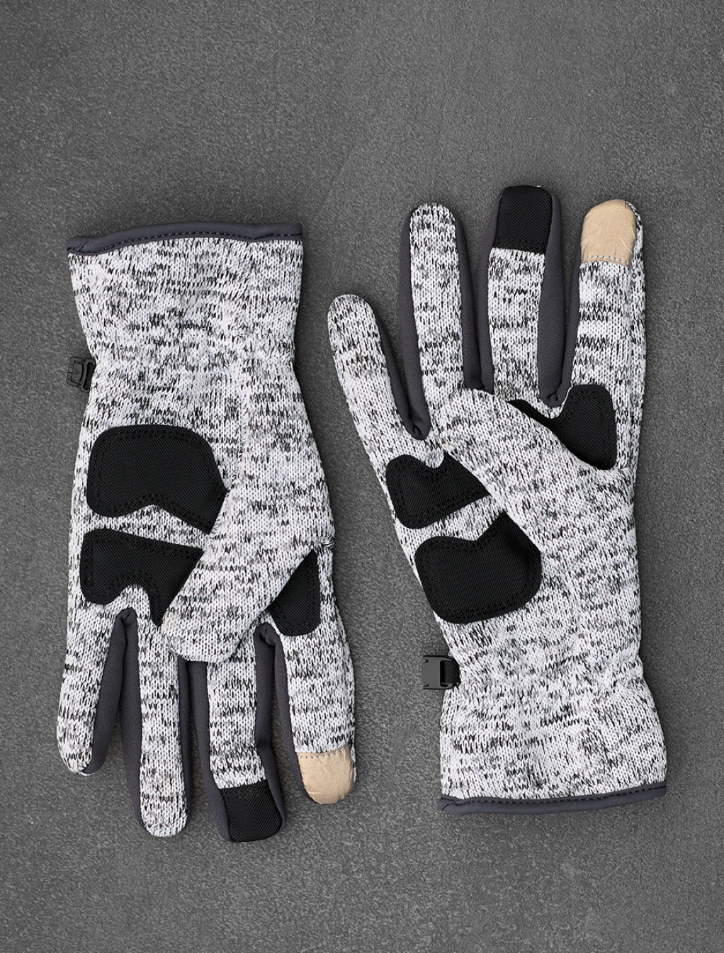 Manuși Staff light gray melenge fleece size S-M