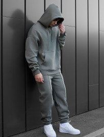 Costum de trening Staff su olive oversize fleece