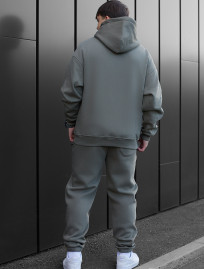 Costum de trening Staff su olive oversize fleece