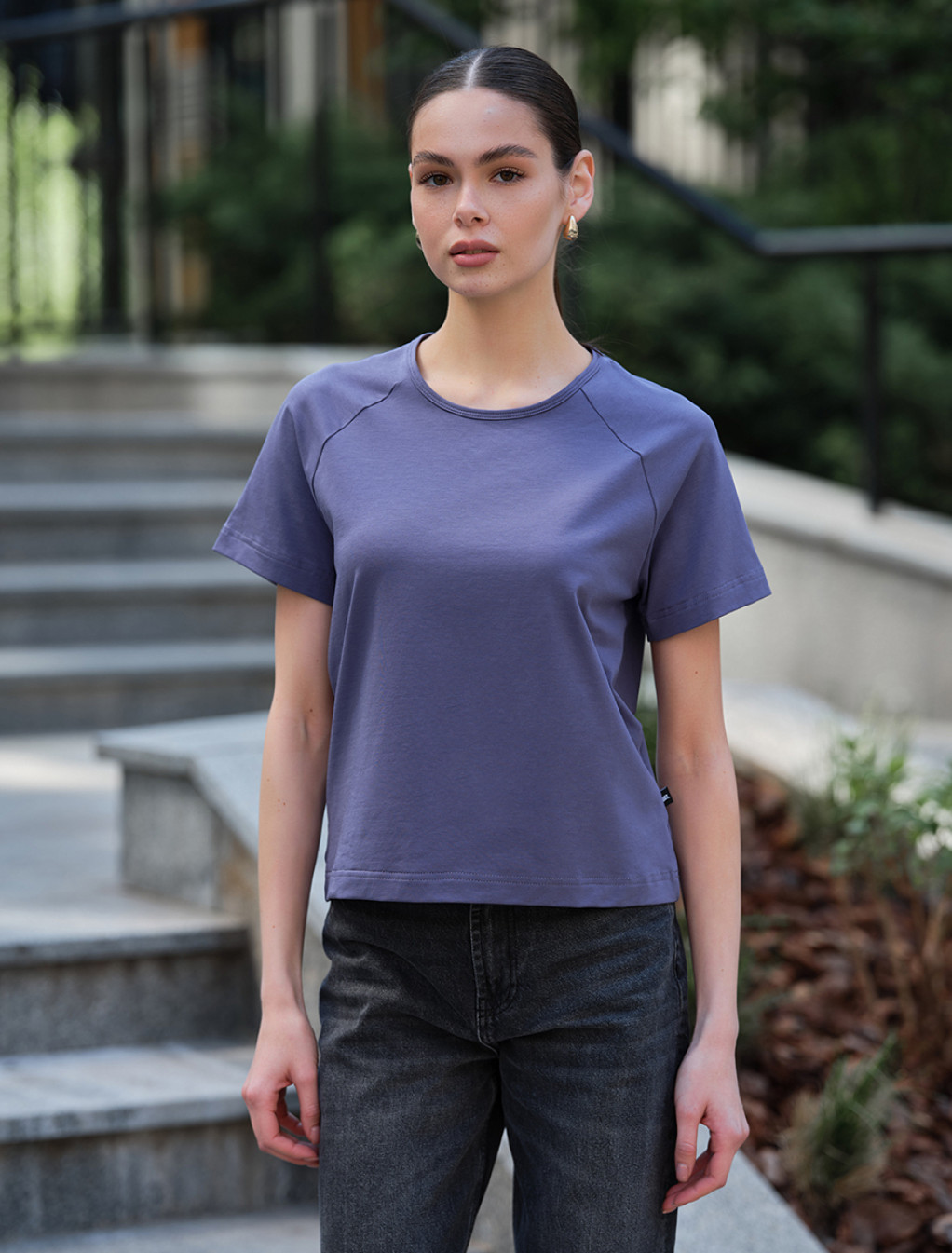 Tricou damă Staff reglan dark violet