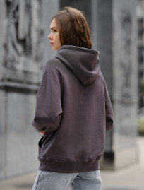 Hanorac de damă Staff dark gray logo oversize