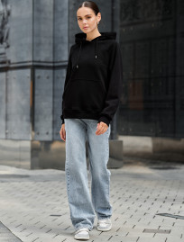 Hanorac de damă Staff black logo oversize