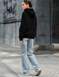 Hanorac de damă Staff black logo oversize