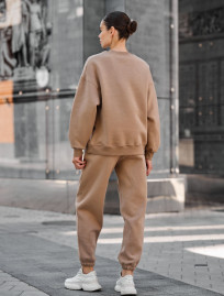 Trening de damă Staff kora light brown oversize fleece