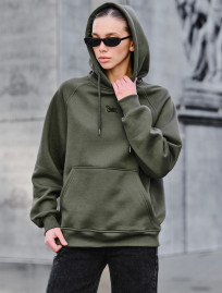Hanorac de damă Staff am khaki oversize fleece