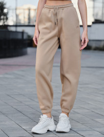 Pantaloni de trening de damă Staff nova beige fleece