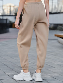 Pantaloni de trening de damă Staff nova beige fleece