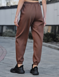 Pantaloni de trening de damă Staff nova brown fleece