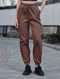 Pantaloni de trening de damă Staff nova brown fleece