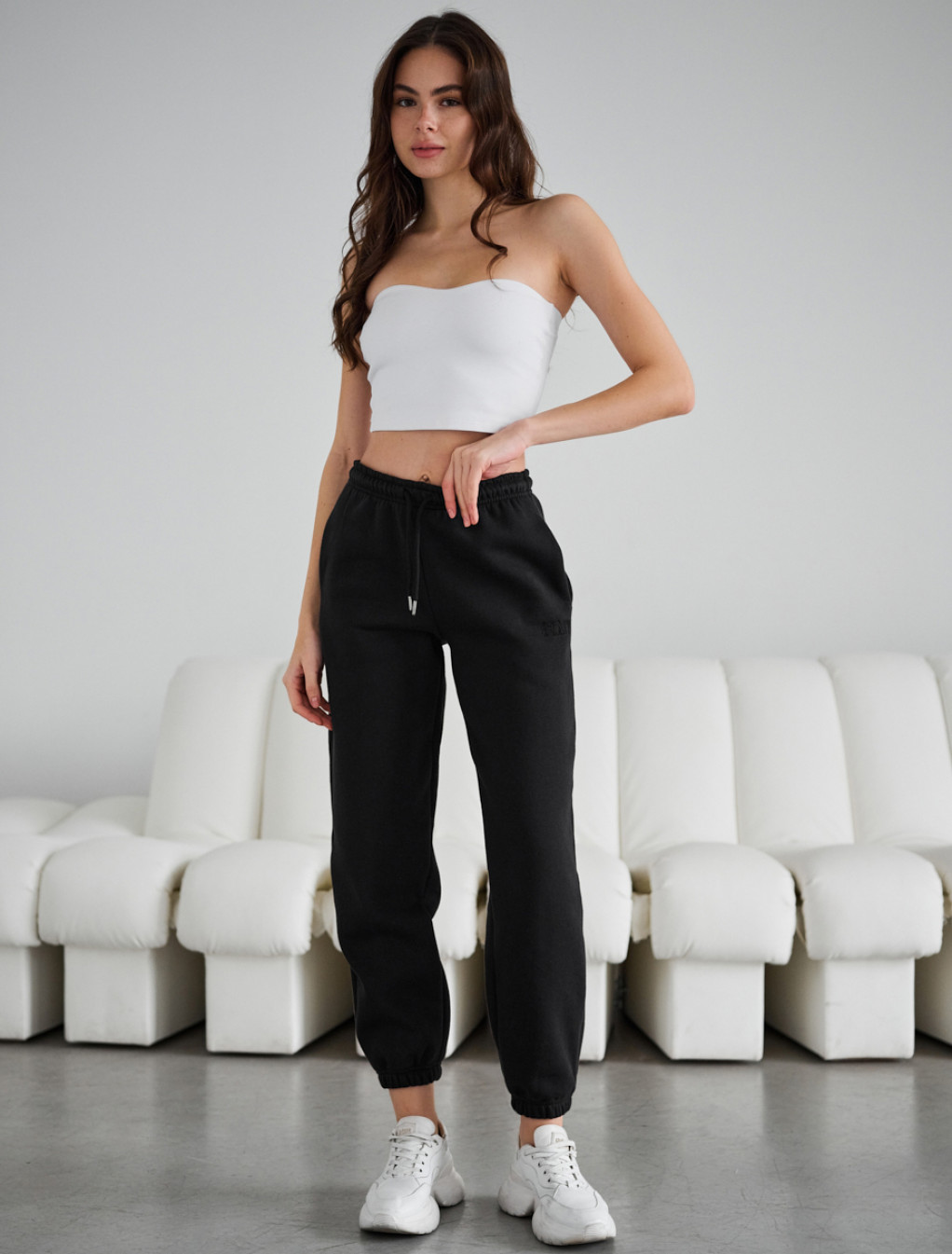 Pantaloni de trening de damă Staff nova black fleece