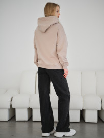 Hanorac de damă Staff vin beige oversize