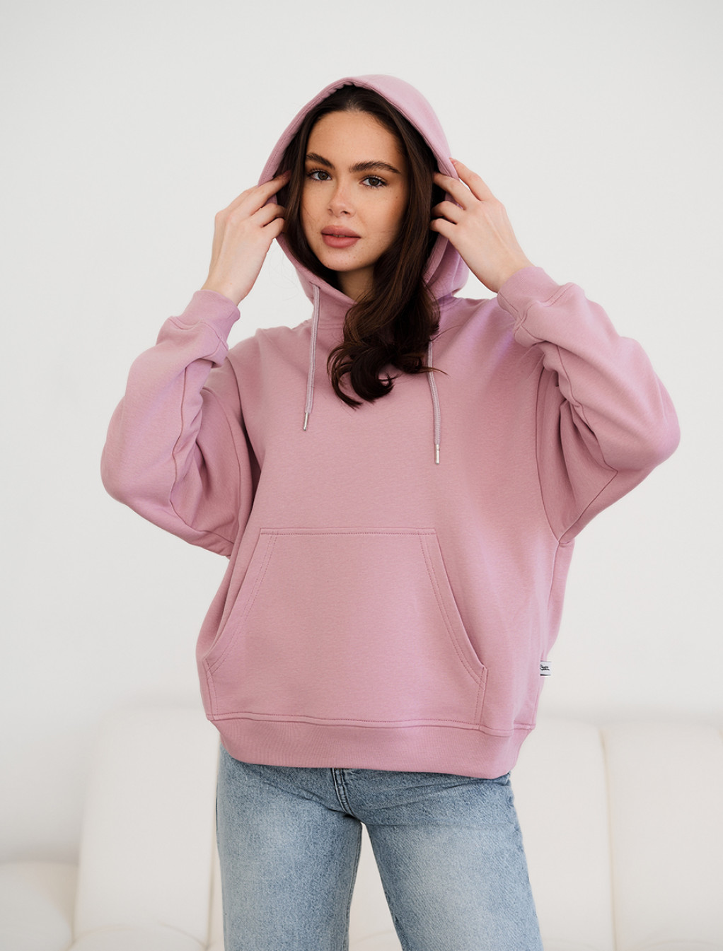 Hanorac de damă Staff vin powder oversize